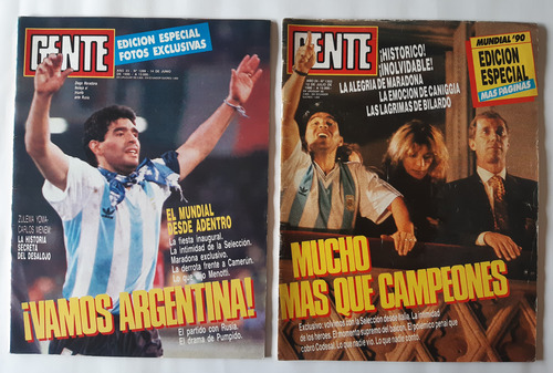 4 Revistas Gente / Maradona / Mundial 1990 (Usado)