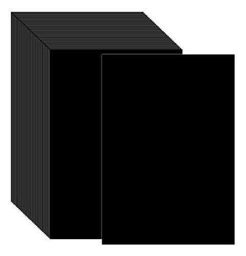 100 Sheets Black Colored Cardstock Thick Paper, A4 Medi...