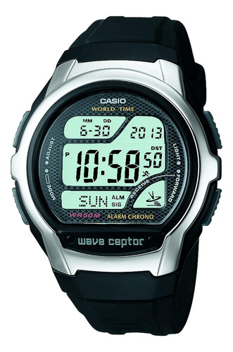 Reloj Casio Eaw-wv-58a-1av Wv58a-1avcr Waveceptor Black Re Color De La Correa Negro Color Del Bisel Acero Inoxidable Color Del Fondo Digital