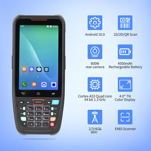 Computadora Móvil Portátil Pos 10.0 Pda Terminal 1d/2d/qr