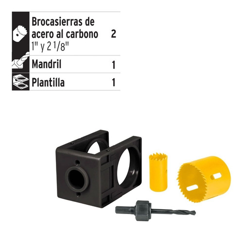 Imagen 2 de 3 de Set De Instalacion De Cerraduras Madera Y Aluminio Pretul