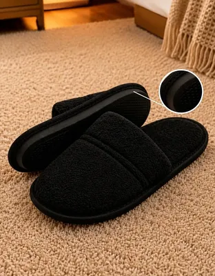 Pantufa Sola Borracha Chinelo Quarto Antiderrapante Premium Preto 41.42 Br