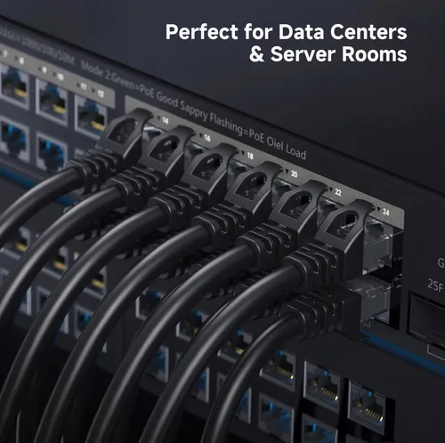 Cable Ethernet Matters Cat 6, 10 Gbps, 25 Pies, Negro