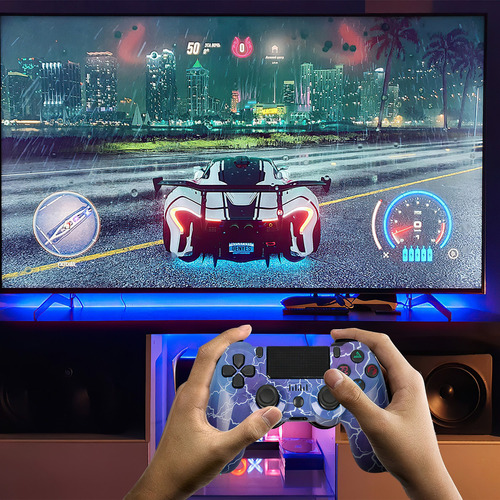 2 Mandos Inalámbricos Compatibles Con Consola De Juegos Y Pc Color Azul