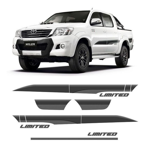 Imagem 1 de 7 de Kit Faixa Hilux Limited Edition 2015 Cd Adesivo Decorativo