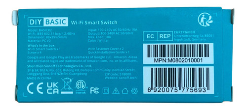 Imagen 4 de 5 de Interruptor Wifi Compatible Con Alexa/google Sonoff Basic R2