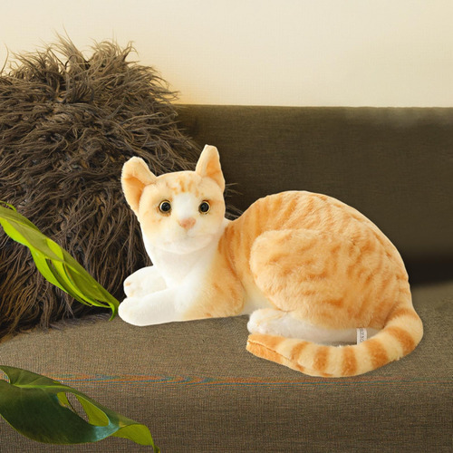 Juguete De Peluche De Gato Suave Relleno 25cm Estilo A