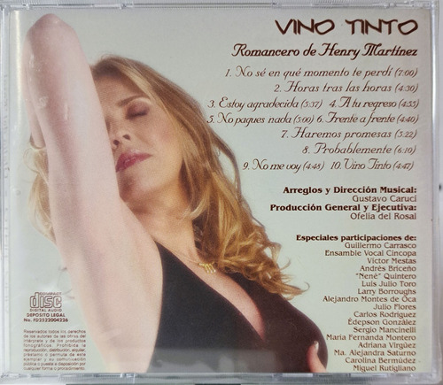 Cd Ofelia Del Rosal Vino Tinto