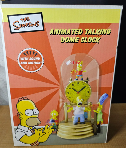 Los Simpsons Reloj Animado Domo Homero Simpson Bart Lisa (Usado)