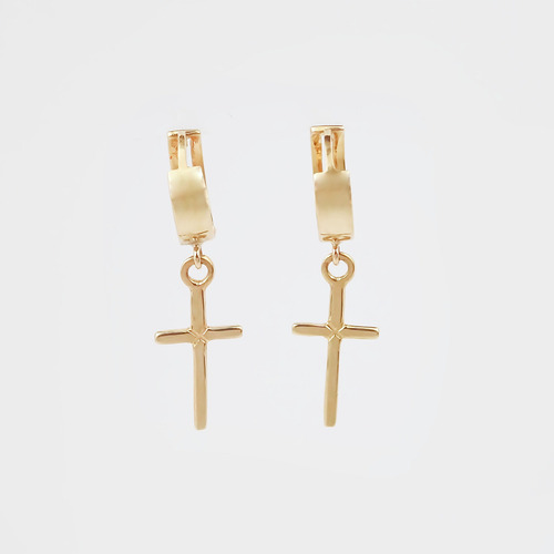 Amor Eterno - Arracadas Huggie Mini / Aretes Oro 10k