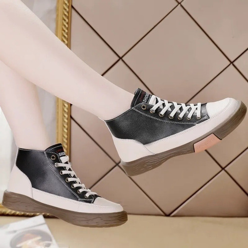 Estilo Mujer Cima Mas Alta Plano Botas Martín Botas Cortas