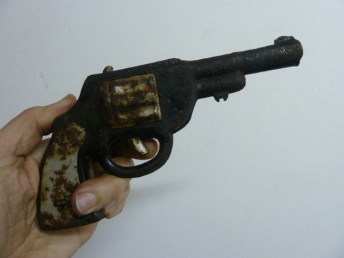 Pistola Revolver De Chapa Aero A Cebita Arma Juguete