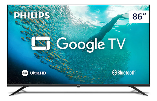 Smart Tv 86" 4k Ultra HD Com Comando De Voz 86PUG7019/78 Philips