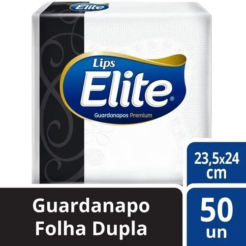 Guardanapo Folha Dupla Elite Com 50 Unids De 23,5 X 24 Cm