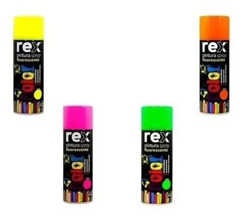 Oferta Pack De 2 - Rex Pintura Spray Fluorescente 400ml