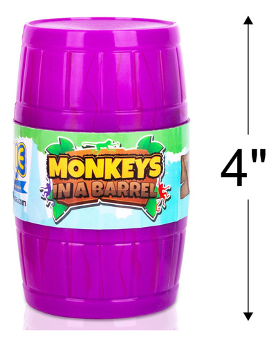 Juego Barrel Of Monkeys Con 3 Barriles Y 30 Monos