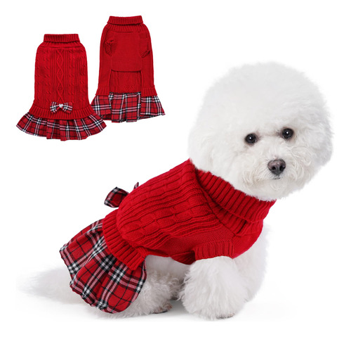 Woyyho Ropa Para Perros Y Mascotas, Vestido De Sueter Con Co