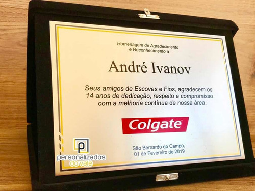 Placa De Homenagem Aposentadoria