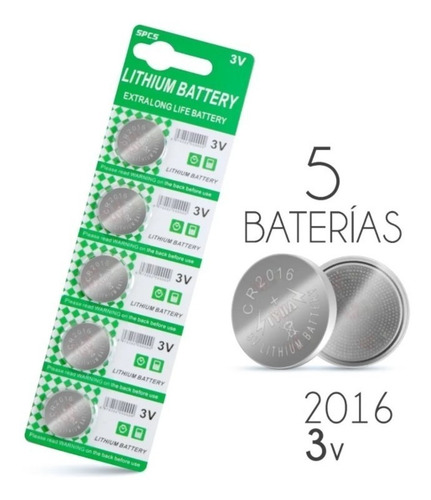 2 Pack De 5 Pilas De Botón Litio 3v