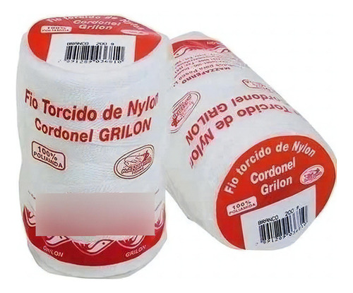 Fio Torcido Grilon Branco 210/16 5 Unidades De 200 Gramas