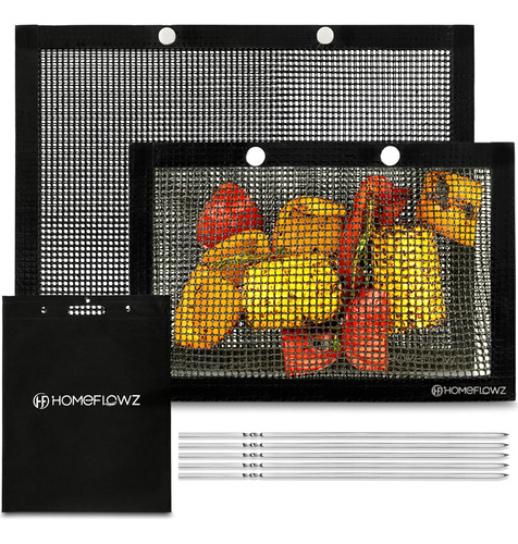 Homeflowz Bolsa Brocheta Malla Para Parrilla Extra S 15.7 X