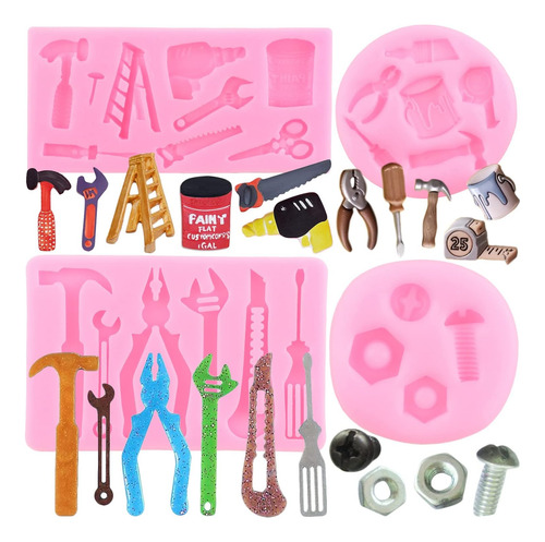 Mujiang Herramientas De Construcción Fondant Moldes De Silic