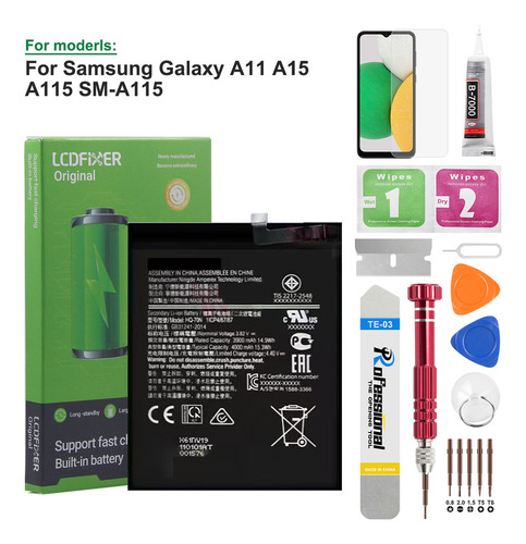 Okbichi Bateria Pila Para Samsung A11 Hq-70n 3900mah Con Kit