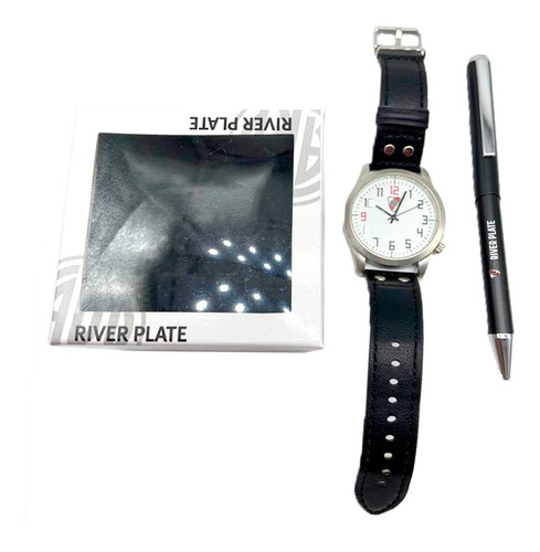 Excelente Set De Reloj River Plate Y Boligrafo En Caja