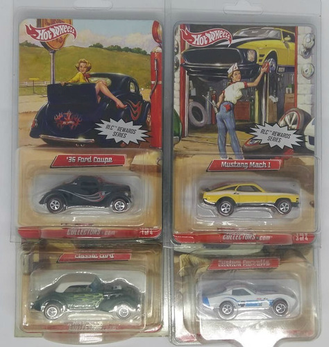 Hot Wheels Rlc Rewards Series 4 Piezas Mustang Corvette Ford