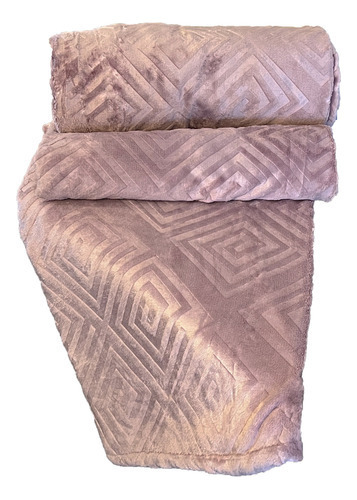 Cobertor Manta Flannel Embossed King Queen Luxo 2,20x2,40 Cor Violeta