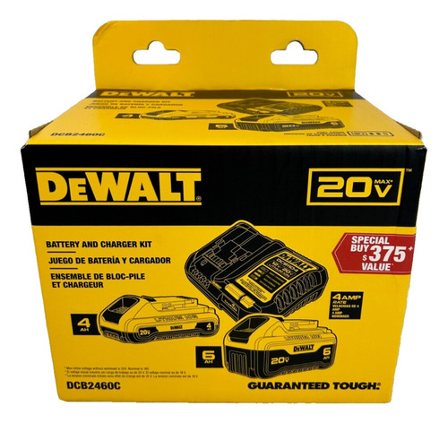 Baterias Dewalt Kit 20v 6 Ah Y 4 Ah Y Cargador 4 Amp Facturo