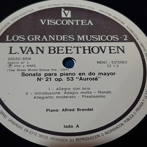 Sin Tapa Disco Alfred Brendel Piano Van Beethoven 2 Cl0