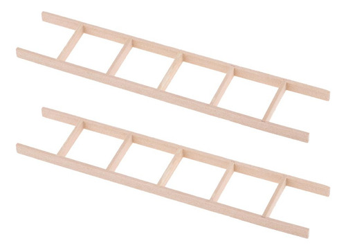 2 X 1/12 De Escalera Recta De Miniatura, 2 Piezas