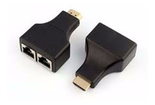 Extensor Hdmi Via Cabo Rede Rj45 Cat5 Cat6 30m Extender Rj45