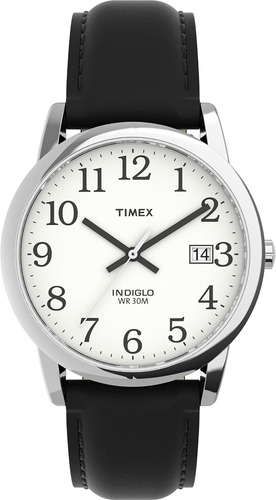 Reloj Timex Para Hombre Con Correa De Cuero Easy Reader Date