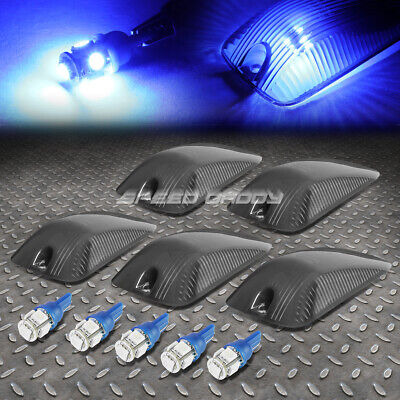 For 88-02 Chevy/gmc C/k 5pcs Smoked Housing Blue Led Cab Oad