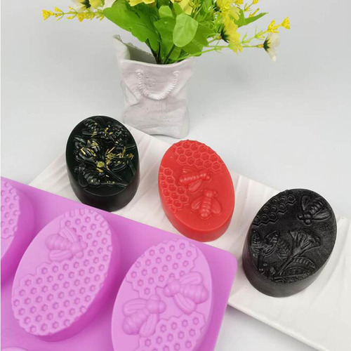 Ba 2 Moldes De Silicona Para Jabón De Abeja 3d Para Hacer