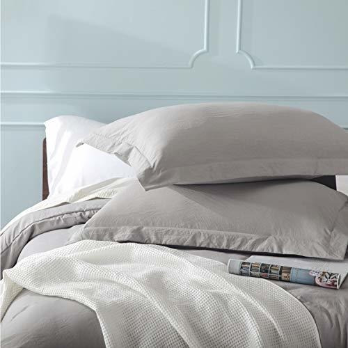 Funda De Edredon Bedsure Tamaño King Size Color Gris Suave
