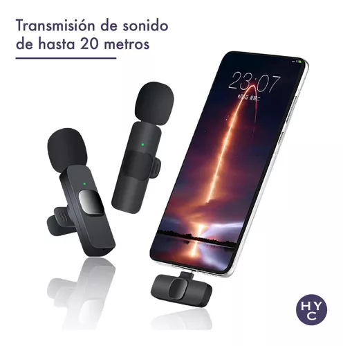 Microfono Corbatero Inalambrico Android Ios Usb C Lightning Color