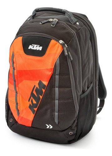 Mochila Acolchonada Ktm Original Orange Circuit Negra Naranj