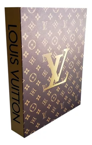 Livro Decorativo De Papel Sem, Abertura Louis Vuitton Marrom