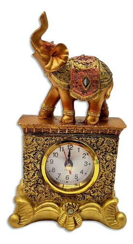 Reloj Con Elefante  11.5x5x18cm Decorativo