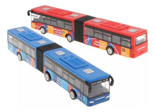 2 Autobuses Traseros De Aleación 1:64