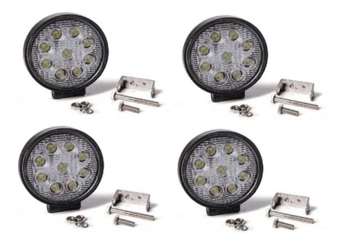 Faro Led Auxiliar Proyector 9 Led 27w Off Road X4 Unidades