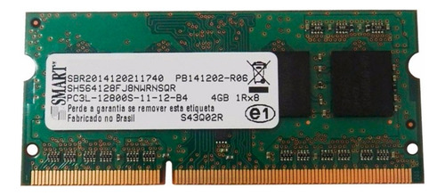 Memória Notebook 4gb Ddr3 12800s Smart Sh564128fj8nwrnsqr (Usado)