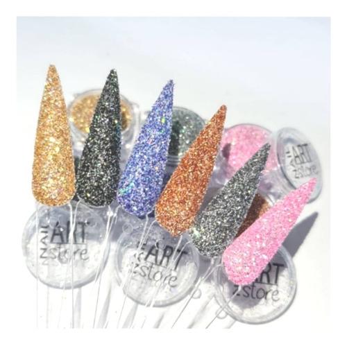 Hermosa Colección De 6 Glitter - Sugar Reflectores -(2g C/u)