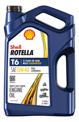 Aceite Diesel Shell Rotella T6 Sintético 15w-40 3.785l