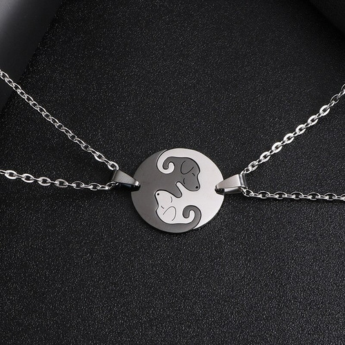 U V Set 2 Colgantes Collares Para Compartir Yin Y Yang