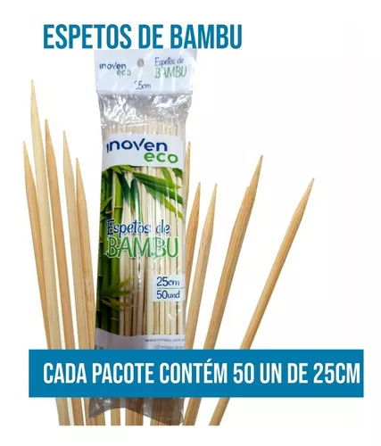 Espetos de Bambu 25cm - Talge