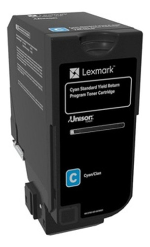 Toner Lexmark 74c4sc0 Cyan 10000 Páginas Cs720 Cs725 Cx725